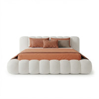 Lit Coffre Bubble Bouclette Blanc