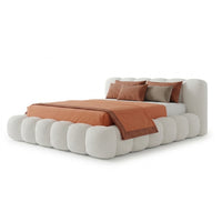 Lit Coffre Bubble Bouclette Blanc