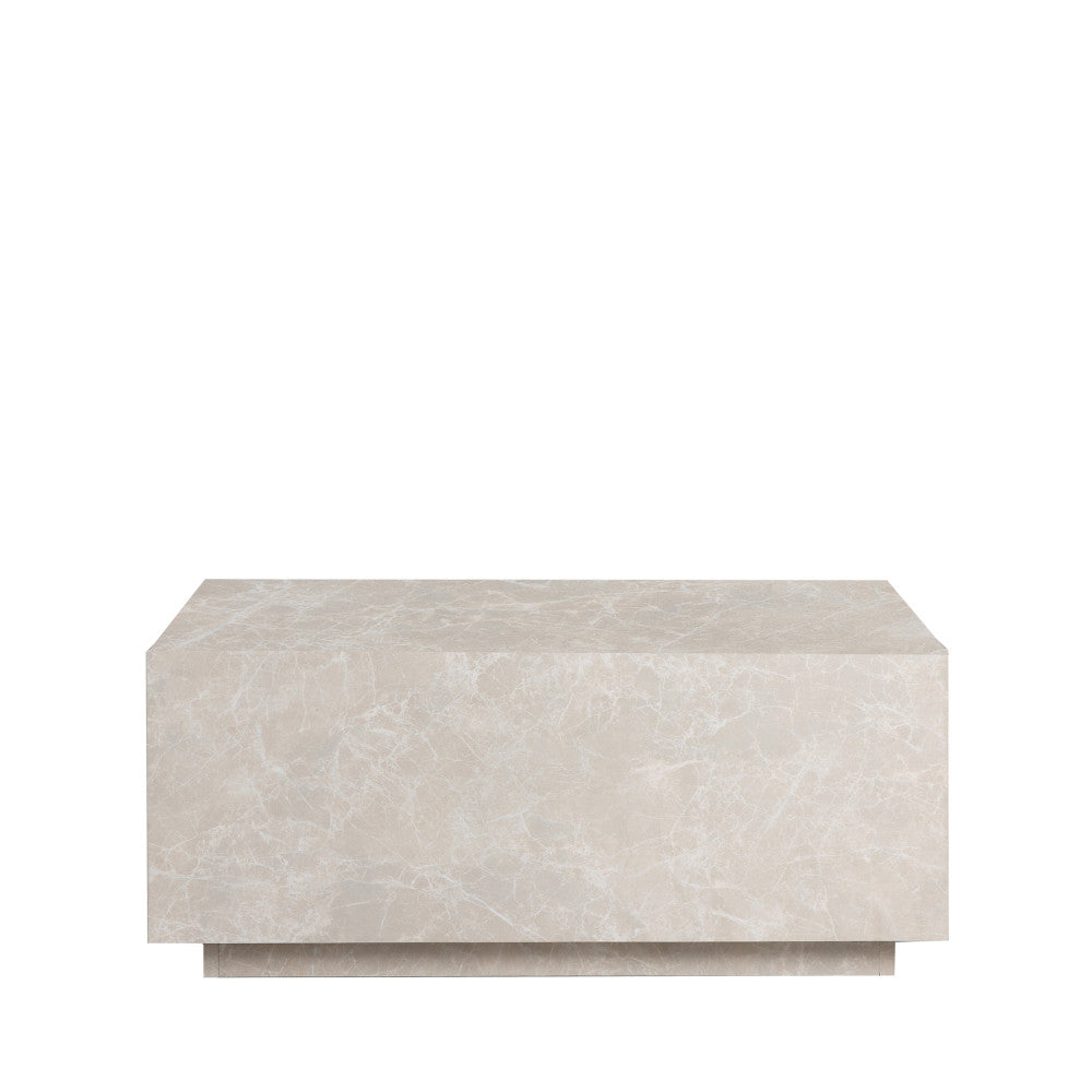 Table basse effet marbre 90x50 cm