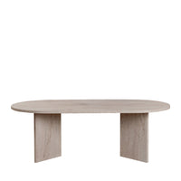 Table basse ovale effet travertin 119x60 cm